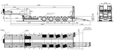 Габаритные размеры трала Kassbohrer LB4E