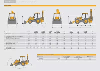 Габаритные размеры JCB 3CX Super